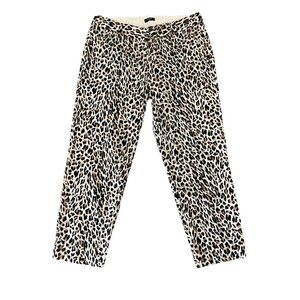 J. Crew Women's pant's size 6 in leopard print.